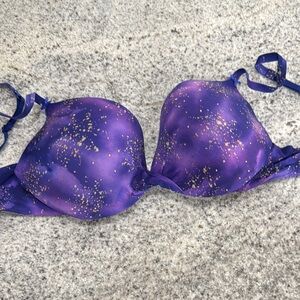 Purple and Gold Women's Bra